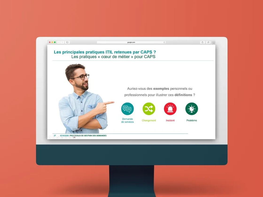 Support de classe virtuelle ITIL : tour de table sur les pratiques cœur de métier