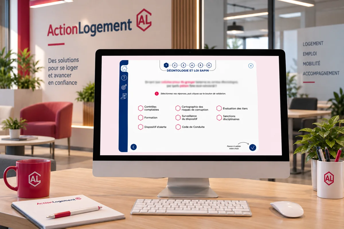 Écran de quiz sur les mesures de la loi Sapin II